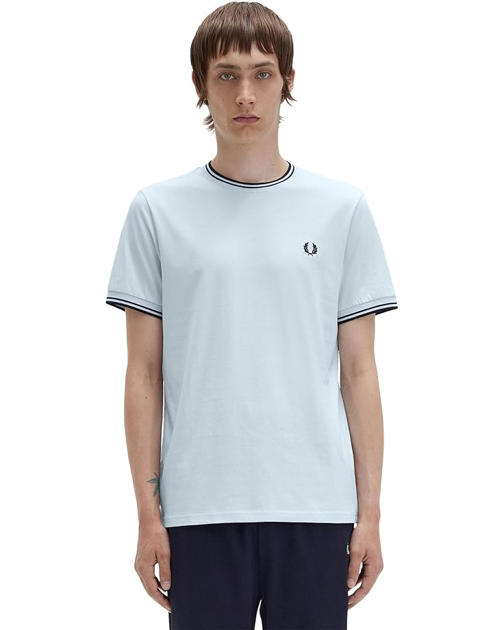 Футболка Fred Perry Twin Tipped Ringer, цвет Light Ice