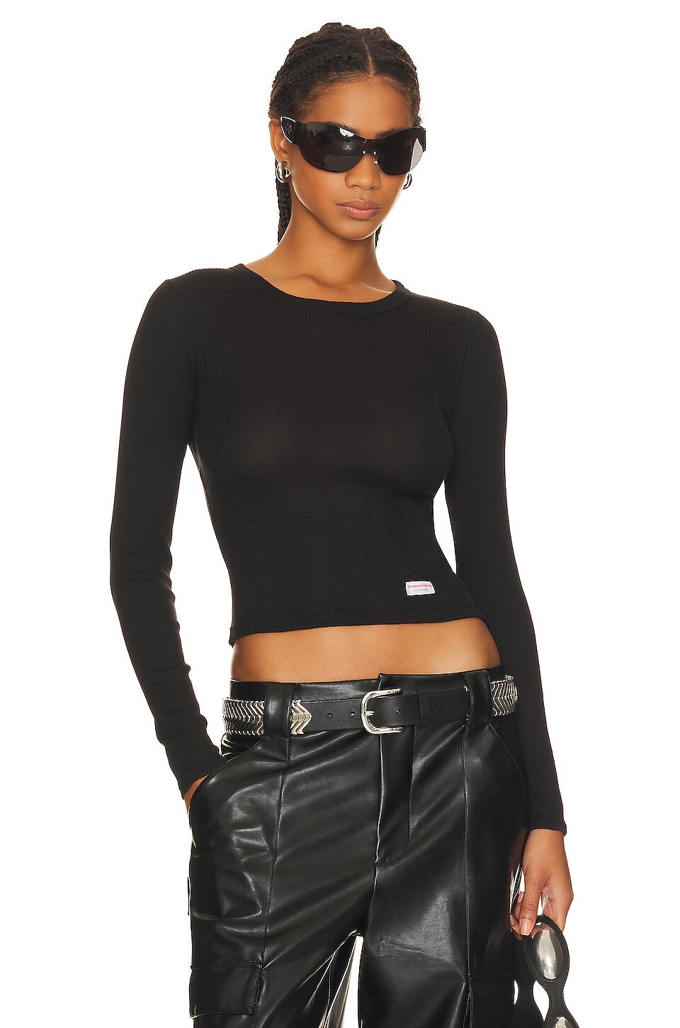 

Футболка Alexander Wang Long Sleeve Crewneck, черный