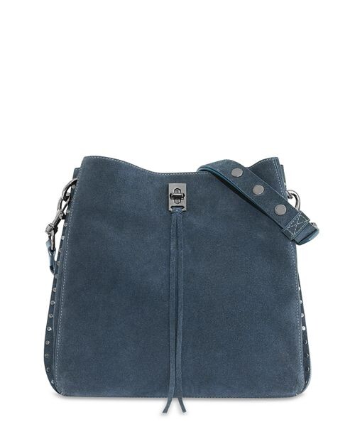 

Замшевая сумка на плечо Darren с заклепками Rebecca Minkoff, цвет Blue