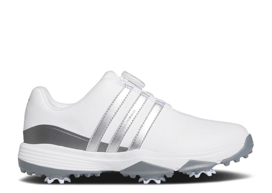 

Кроссовки adidas Tour 360 24 Boa Golf J 'White Iron Metallic', белый