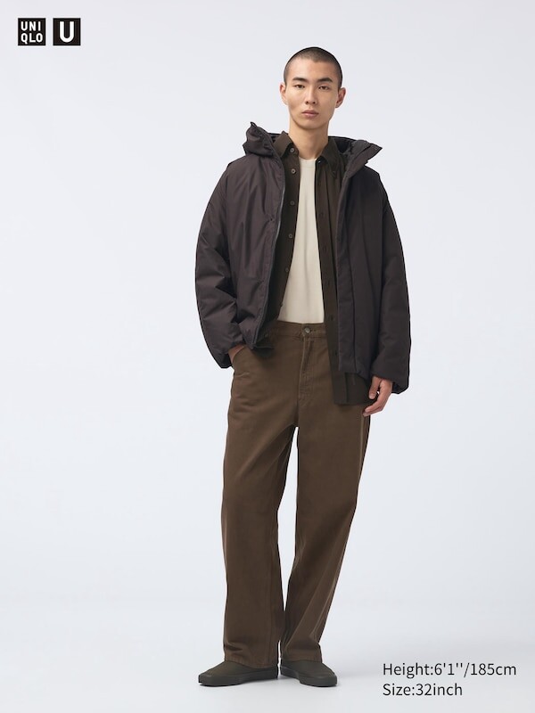 

Широкие цветные джинсы Uniqlo, коричневый