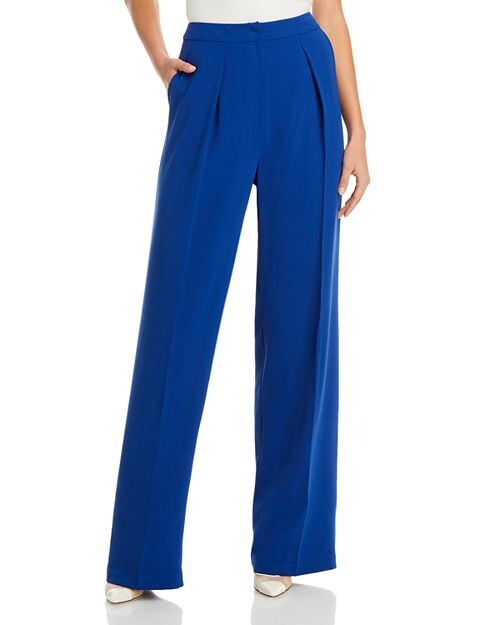 

Узкие брюки из саржевого шифона Misook, цвет Blue
