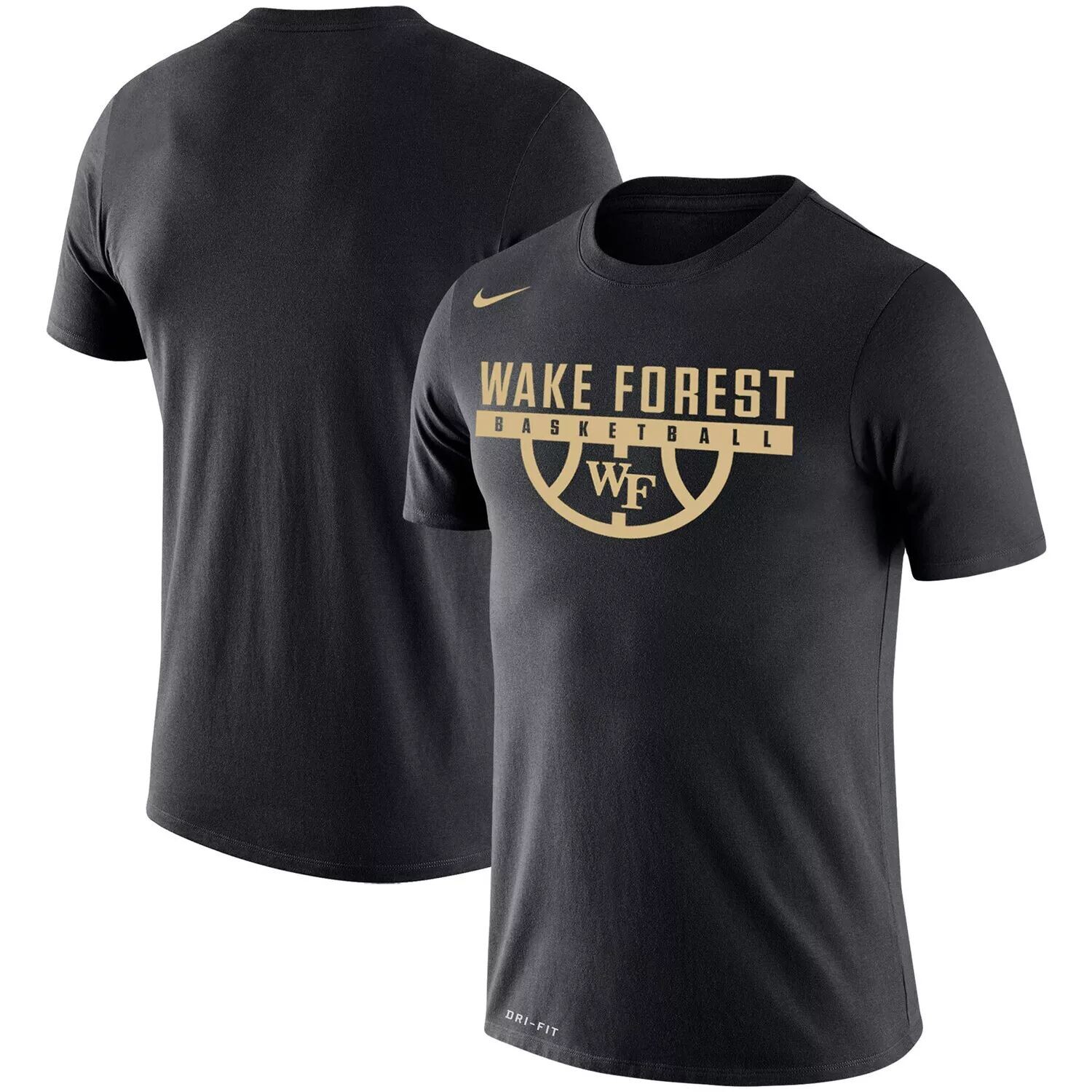 

Мужская черная футболка Wake Forest Demon Deacons Basketball Drop Legend Performance Nike, Черный