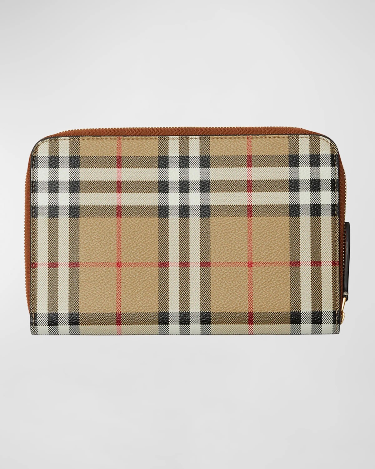 

Континентальный кошелек на молнии в клетку Burberry, цвет Archive Beige