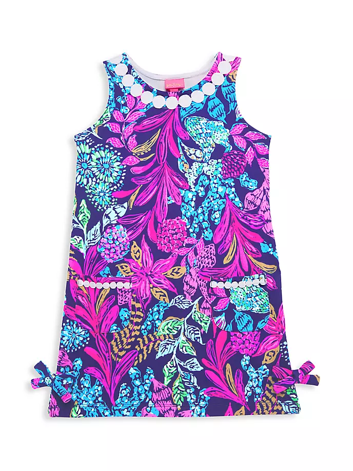 

Вязаное платье прямого кроя Lilly для маленьких девочек и девочек Lilly Pulitzer Kids, цвет aegean navy calypso coast