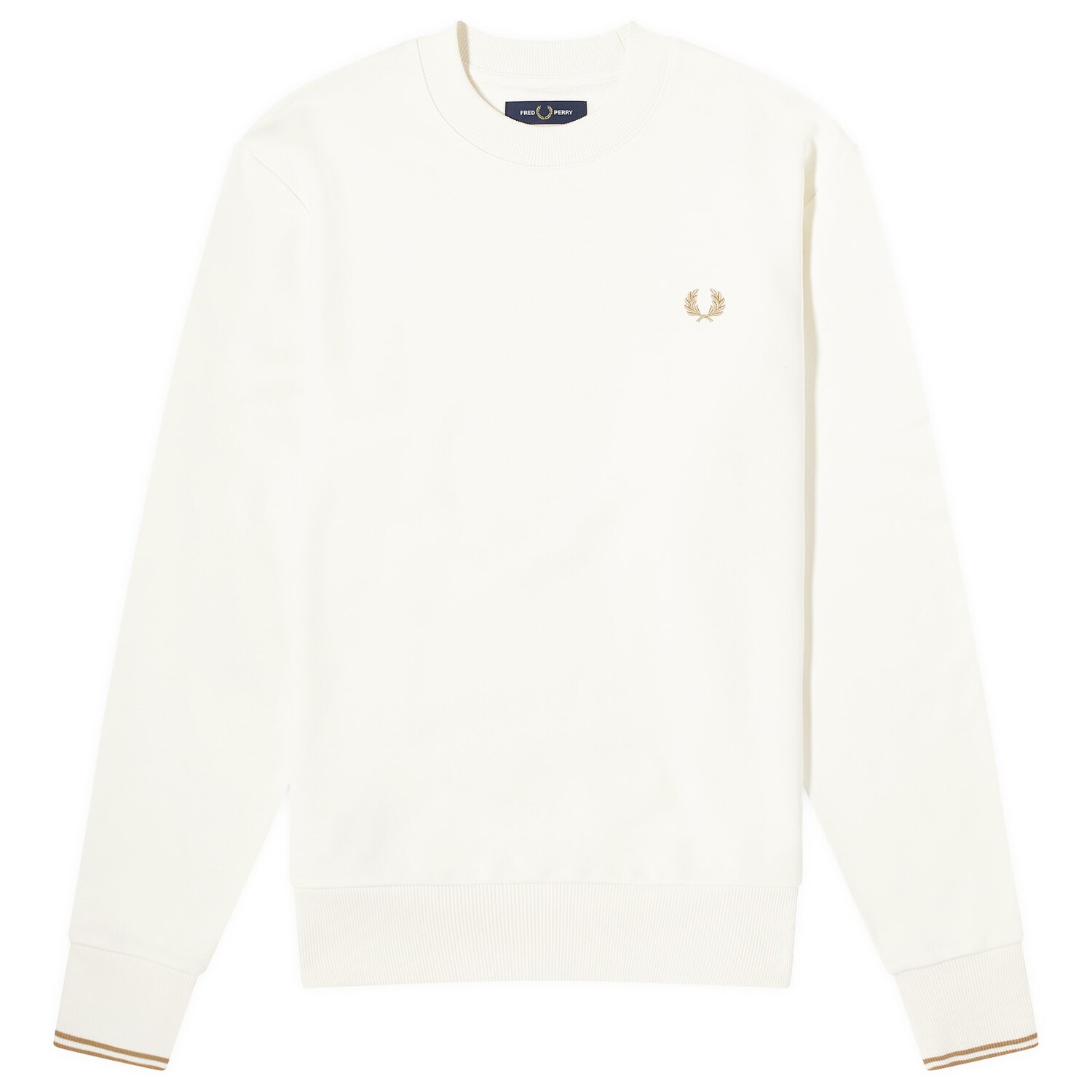

Толстовка Fred Perry Crew Sweat, цвет Ecru & Warm Stone