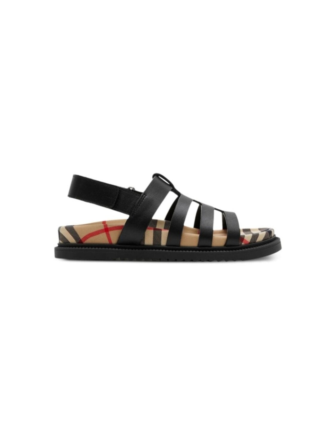 

Burberry Kids сандалии в клетку Vintage Check, черный