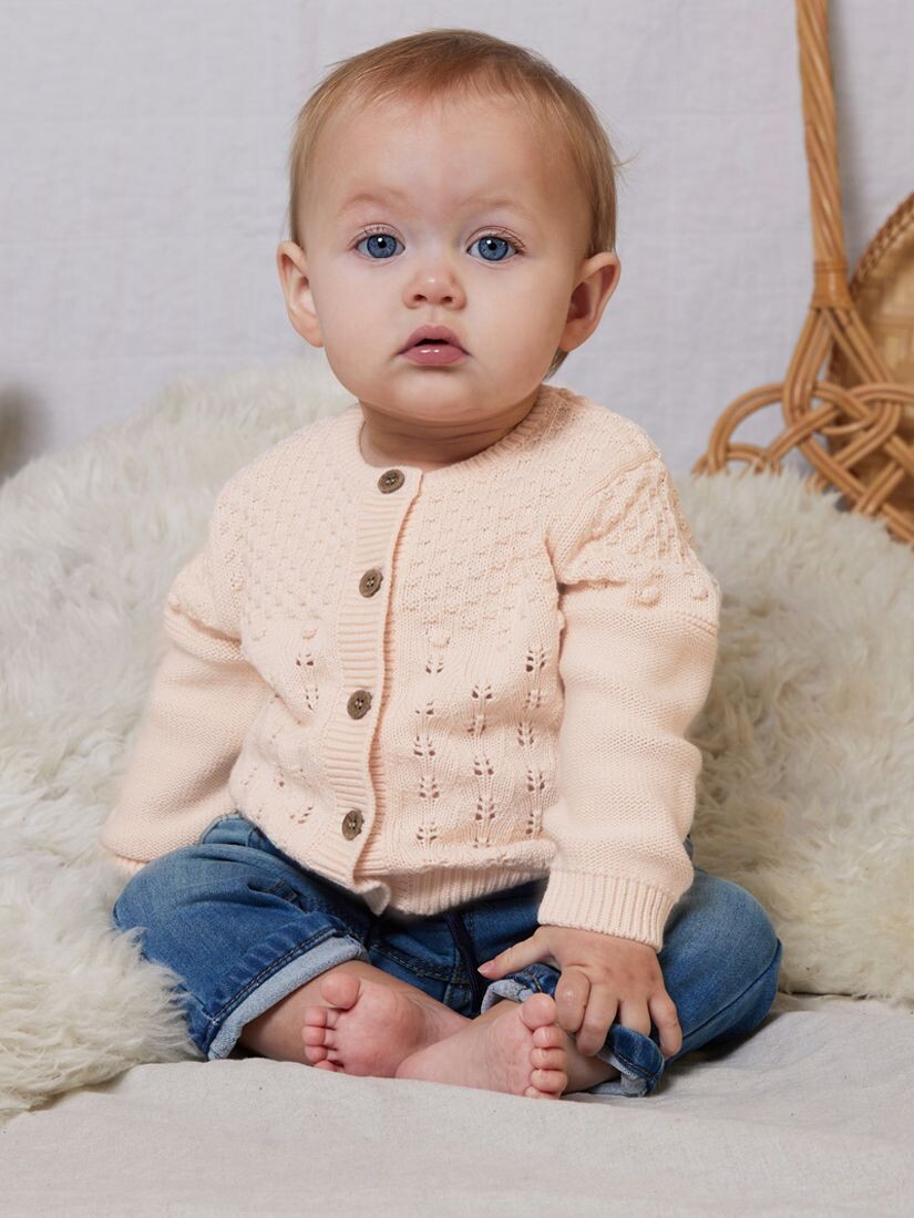 

Вязаный кардиган с пуантами The Little Tailor Baby, розовый