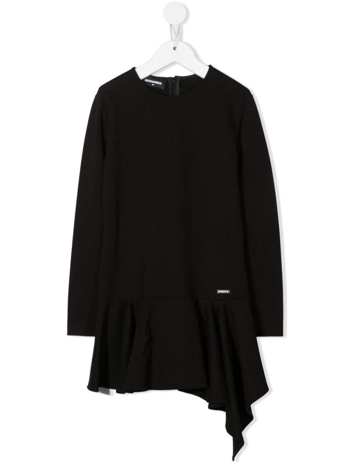 

Dsquared2 платье асимметричного кроя с баской, черный