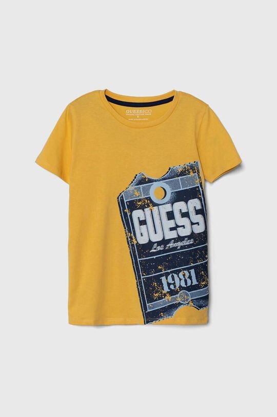 

Guess Детская хлопковая футболка, желтый