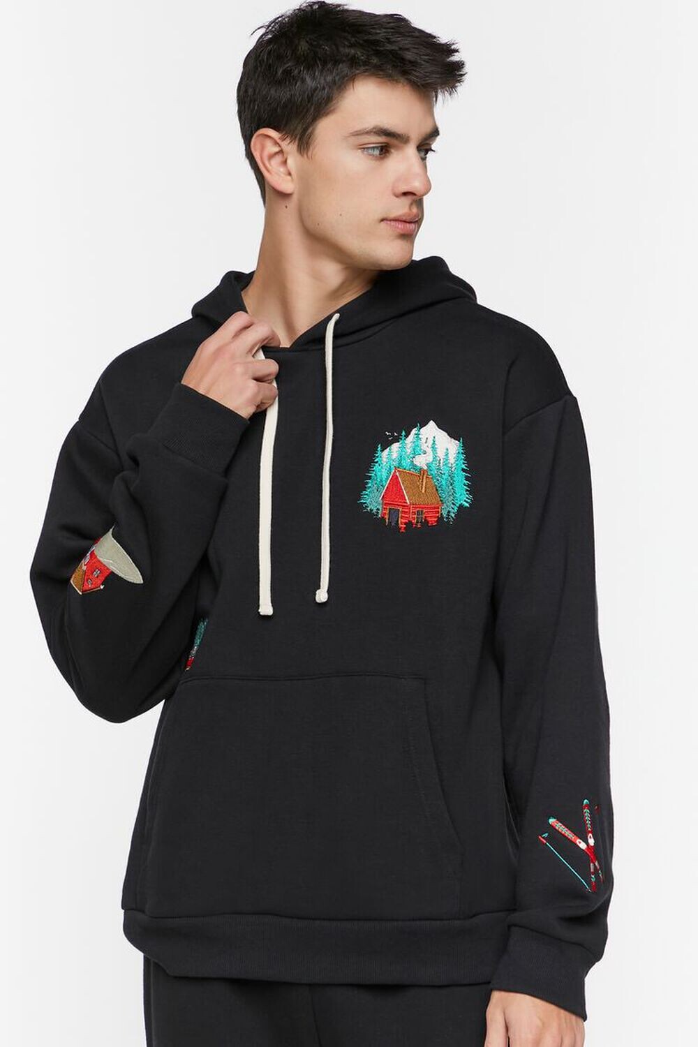 

Толстовка с вышивкой Forever 21, черный
