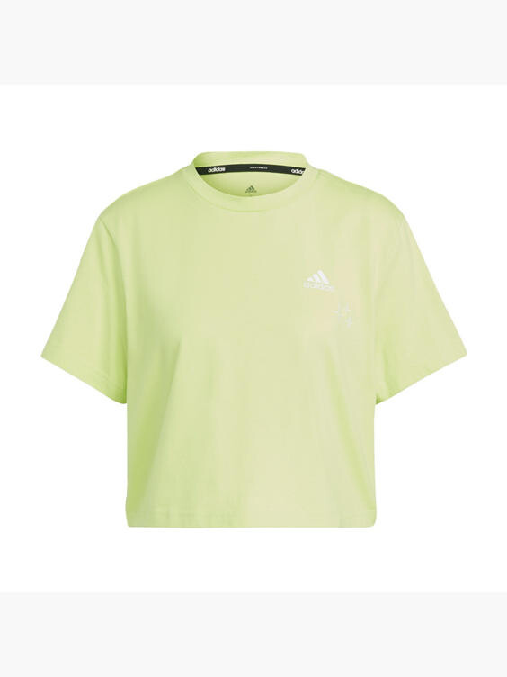 

Укороченная рубашка с вышивкой Scribble Adidas, зеленый