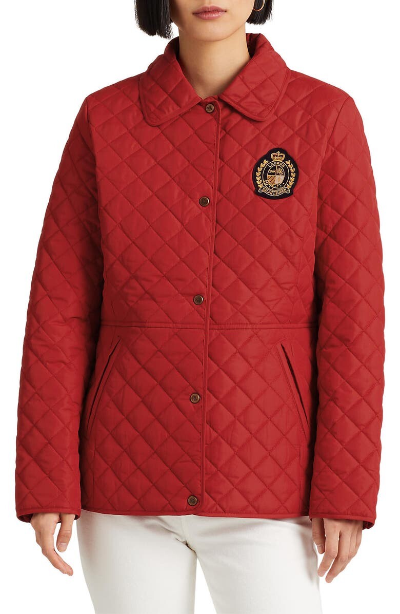 

Водоотталкивающая стеганая куртка LAUREN RALPH LAUREN, красный