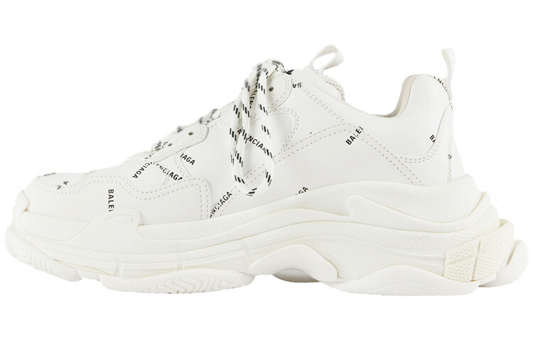 

Balenciaga Allover Logo Triple S Кроссовки Неуклюжие Туфли Белые