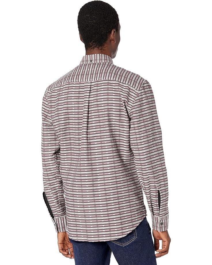 

Рубашка Billy Reid Taped Tuscumbia Shirt, цвет Red/Tan