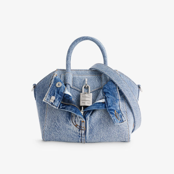 

Джинсовая сумка mini boyfriend antigona lock с верхней ручкой Givenchy, синий