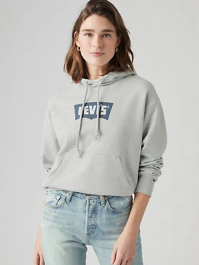 

Толстовка с худи с графическим изображением Iconic Heritage Levi's, серый
