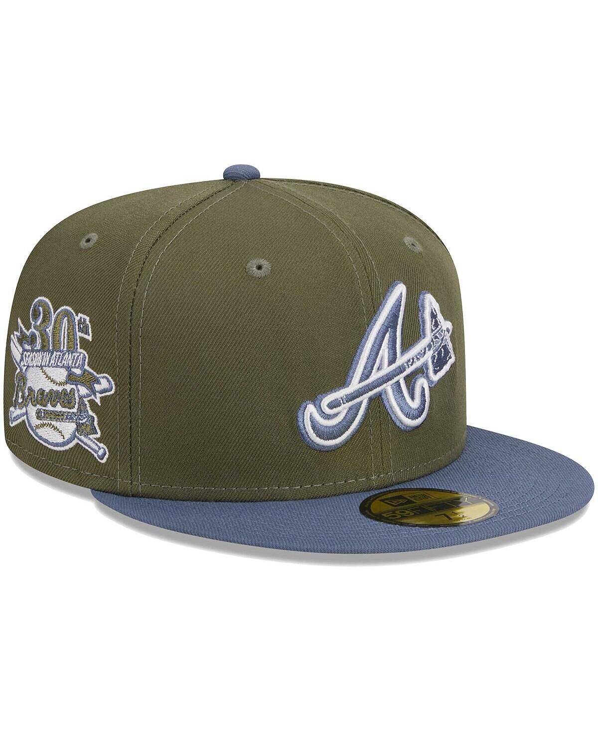 

Мужская оливково-синяя приталенная шляпа Atlanta Braves 59FIFTY New Era