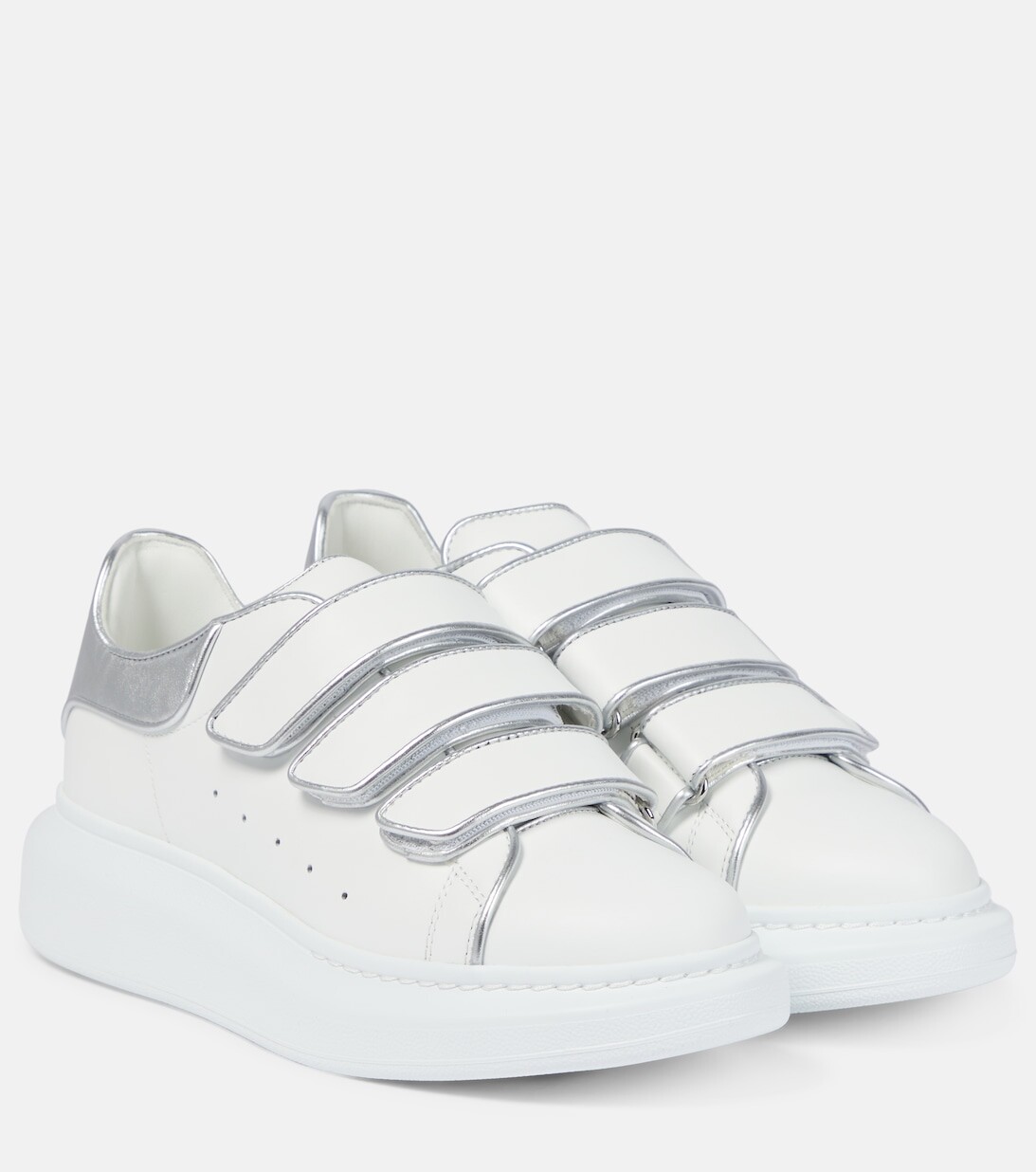 

Кожаные кроссовки оверсайз Alexander McQueen, белый