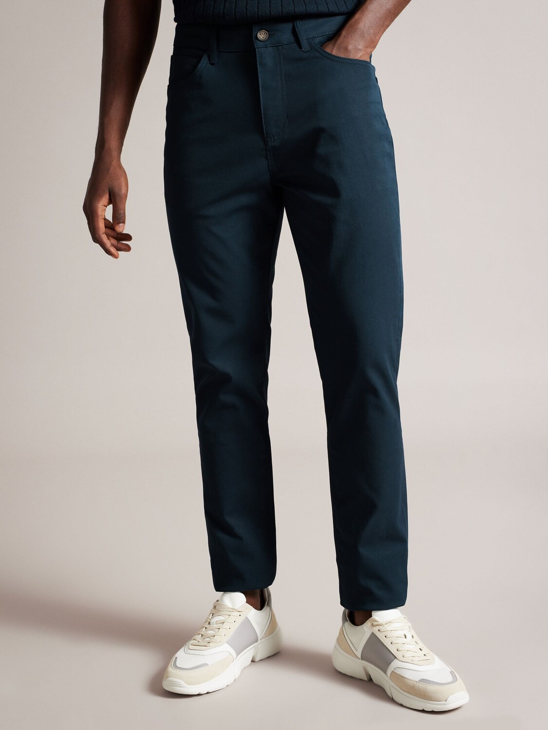 

Саржевые брюки Ted Baker Mansurt, темно-синие, Синий