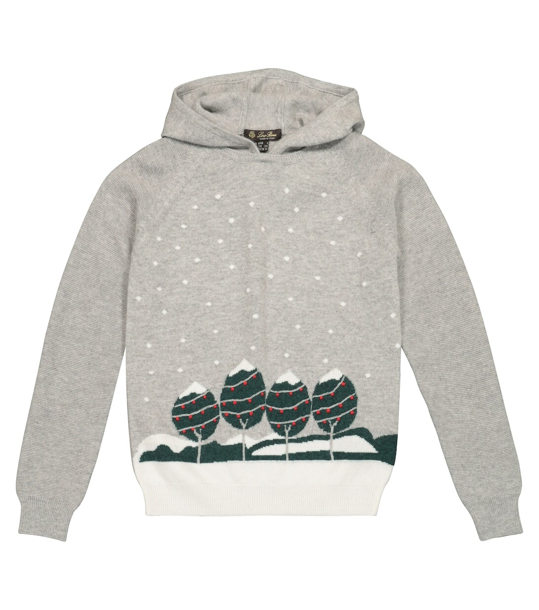 

Кашемировый свитер Snowy City с капюшоном Loro Piana, серый