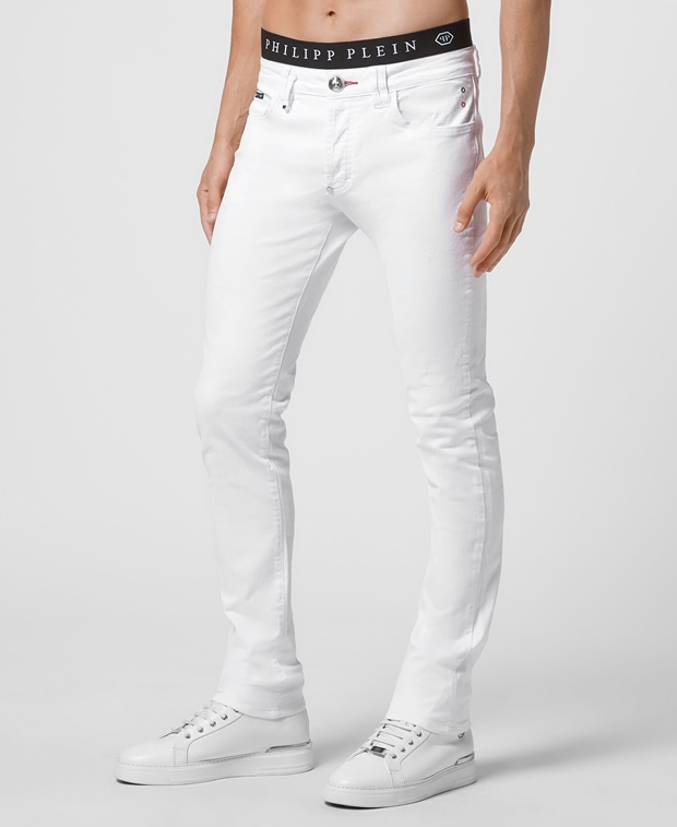 Прямые джинсы , белый Philipp Plein