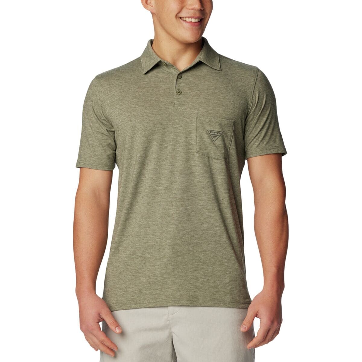 

Поло pfg uncharted Columbia, цвет cypress heather