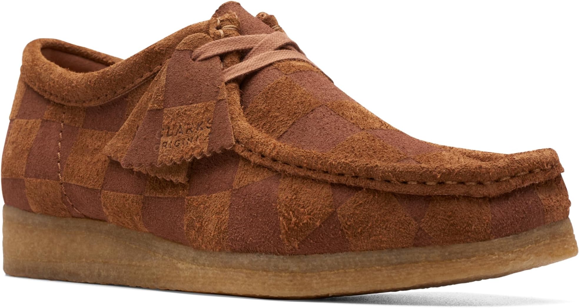 

Кроссовки Wallabee Clarks, цвет Cola Check Suede