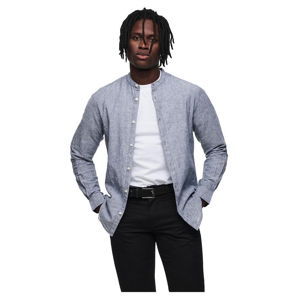 

Рубашка Only & Sons Mao Collar Caiden, синий