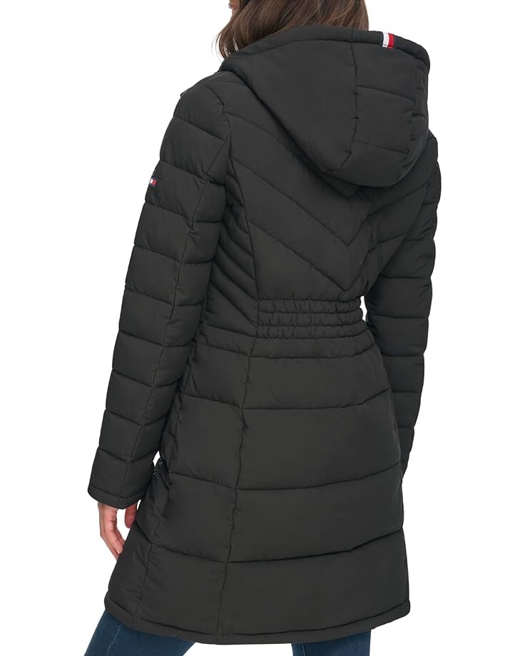 

Куртка Tommy Hilfiger Zip-Up Packable Long Jacket, черный