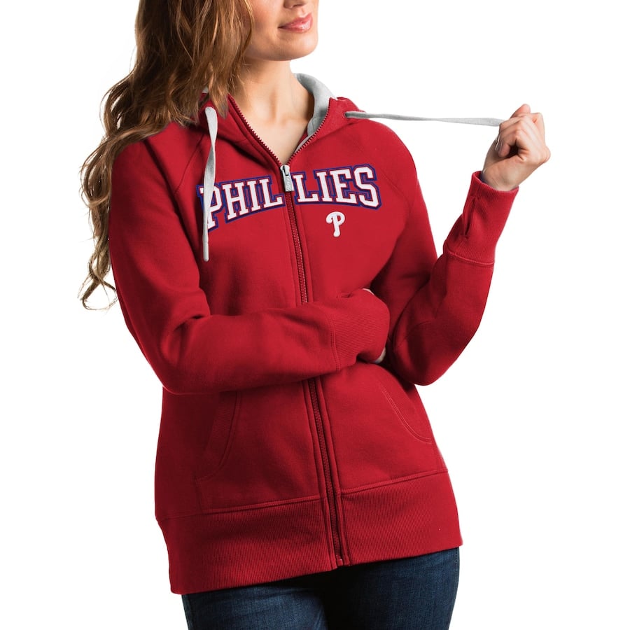 

Толстовка на молнии Antigua Philadelphia Phillies, красный