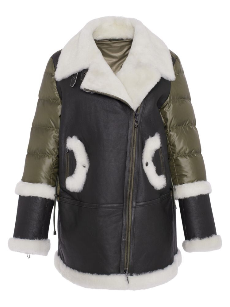 

Пуховик из овчины Wolfie Furs, цвет Olive