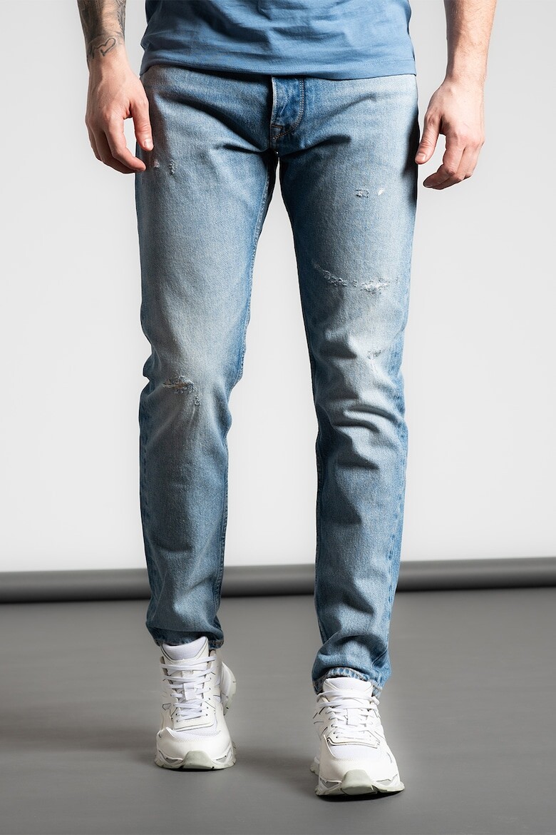 

Джинсы с зауженным кроем и потертым эффектом Pepe Jeans London, синий