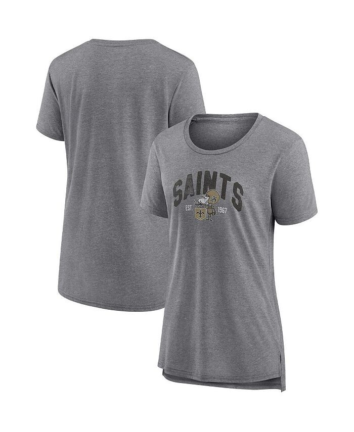 

Женская серая футболка с логотипом New Orleans Saints с открытой спиной Fanatics, серый