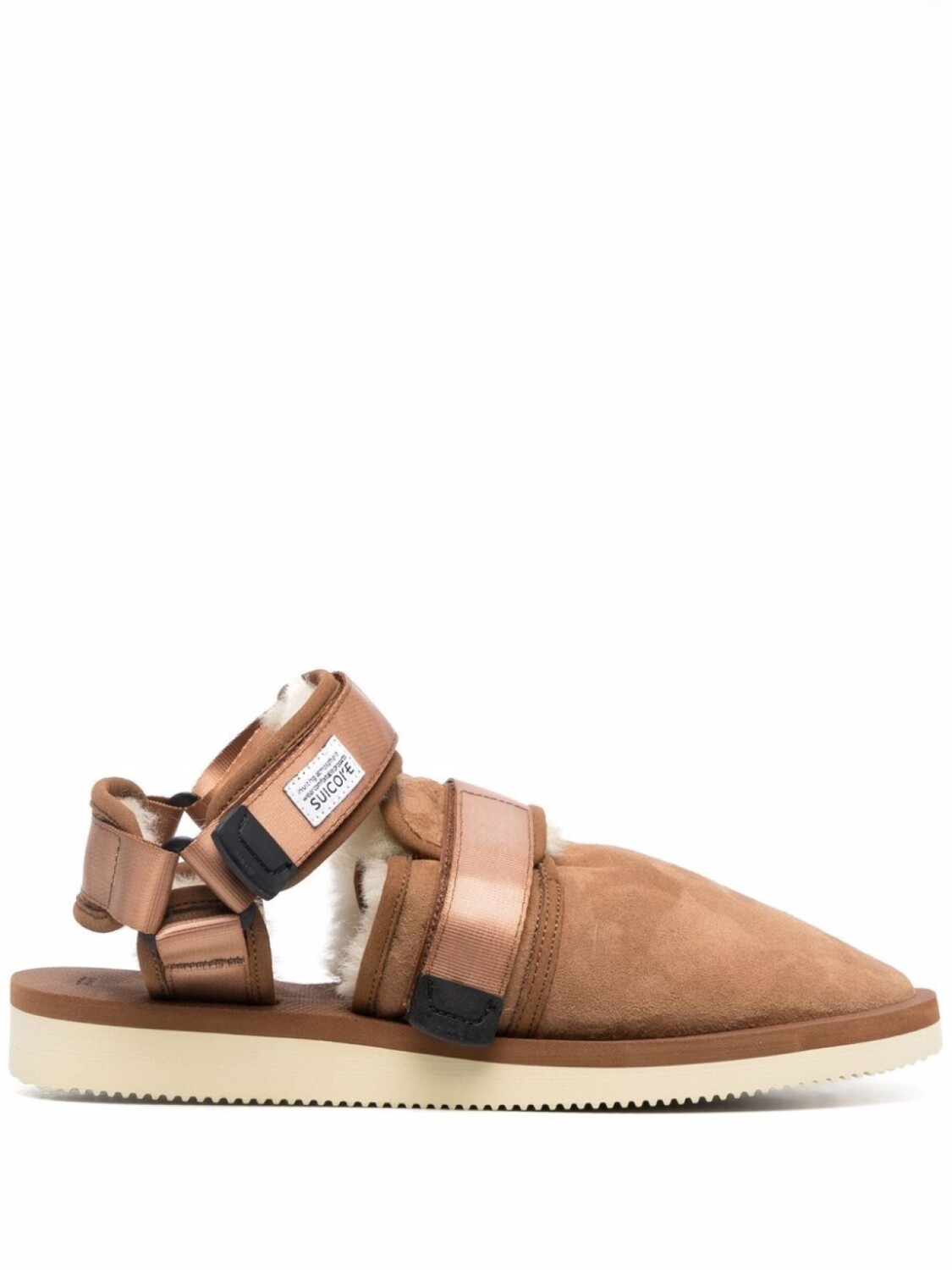 

Suicoke сандалии с меховой подкладкой, коричневый