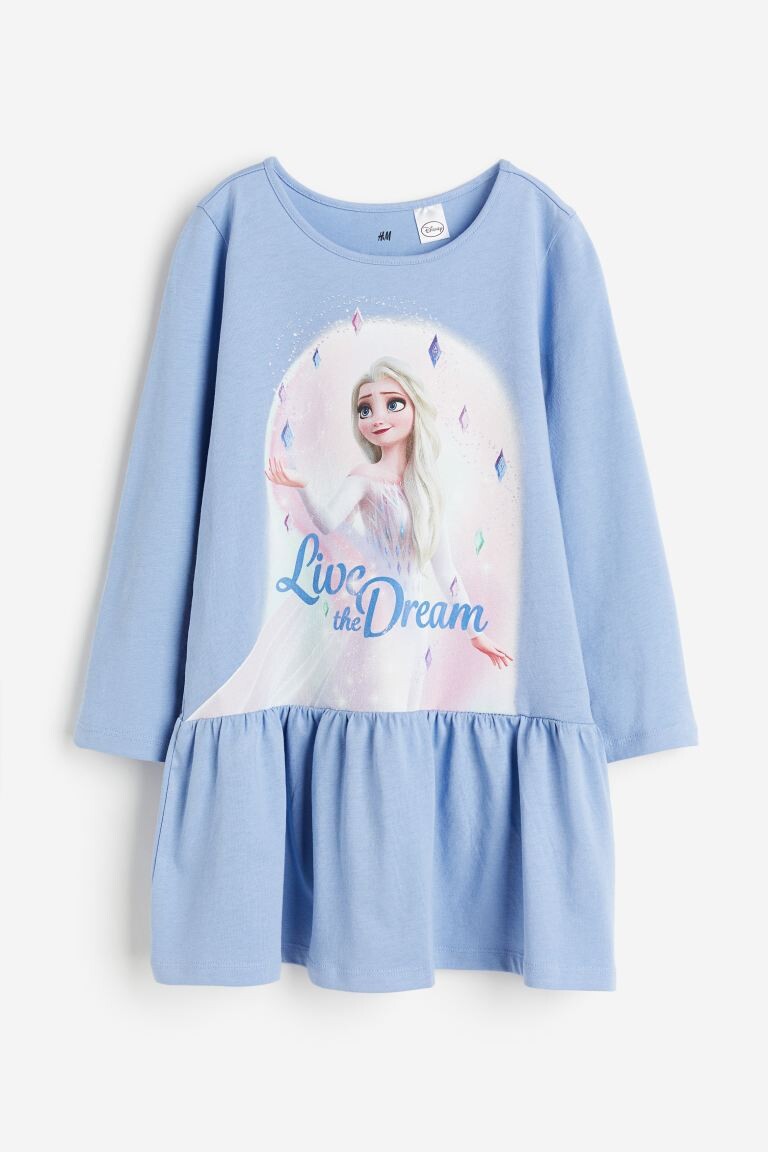 

Хлопковое платье с рисунком H&M, синий