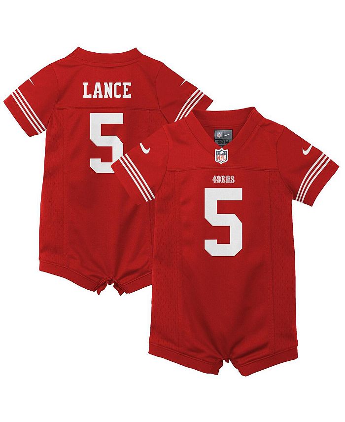 Комбинезон Trey Lance Scarlet San Francisco 49ers для маленьких девочек и мальчиков, игровой трикотаж Nike, красный best san francisco