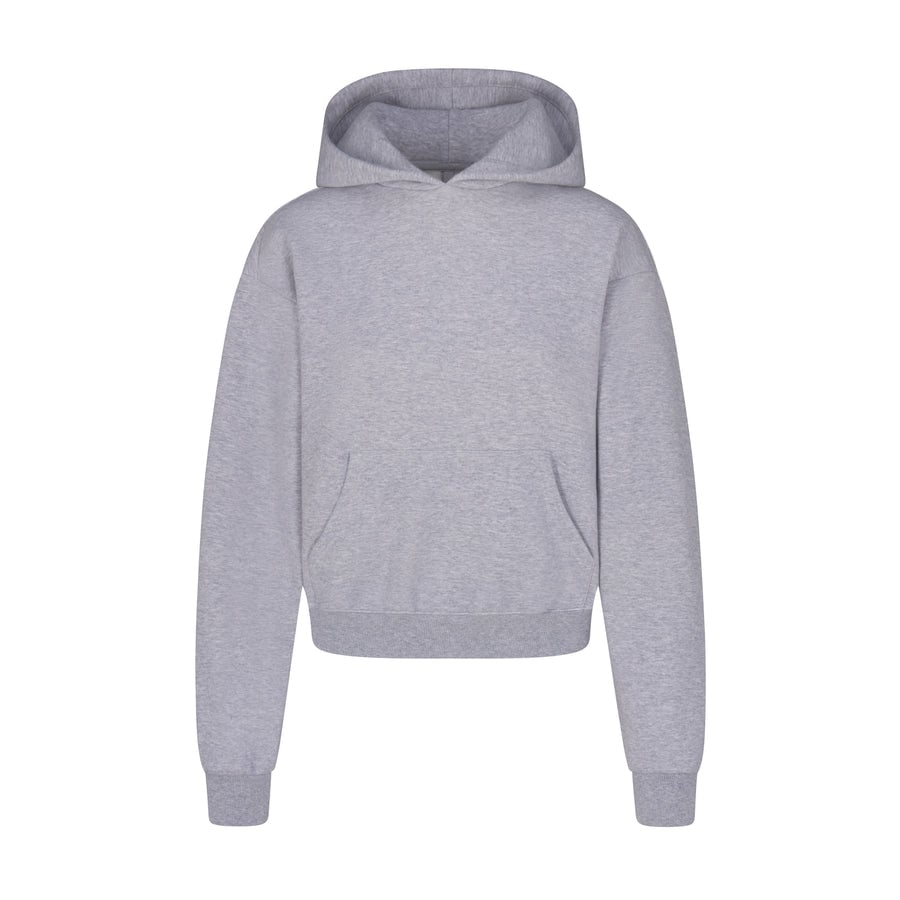 

Классическая толстовка с капюшоном SKIMS Cotton Fleece, цвет Heather Grey