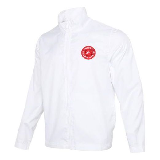 Куртка Men's Nike Logo Printing Sports Jacket White, белый куртка men s nike alphabet logo printing woven white dv3313 133 белый