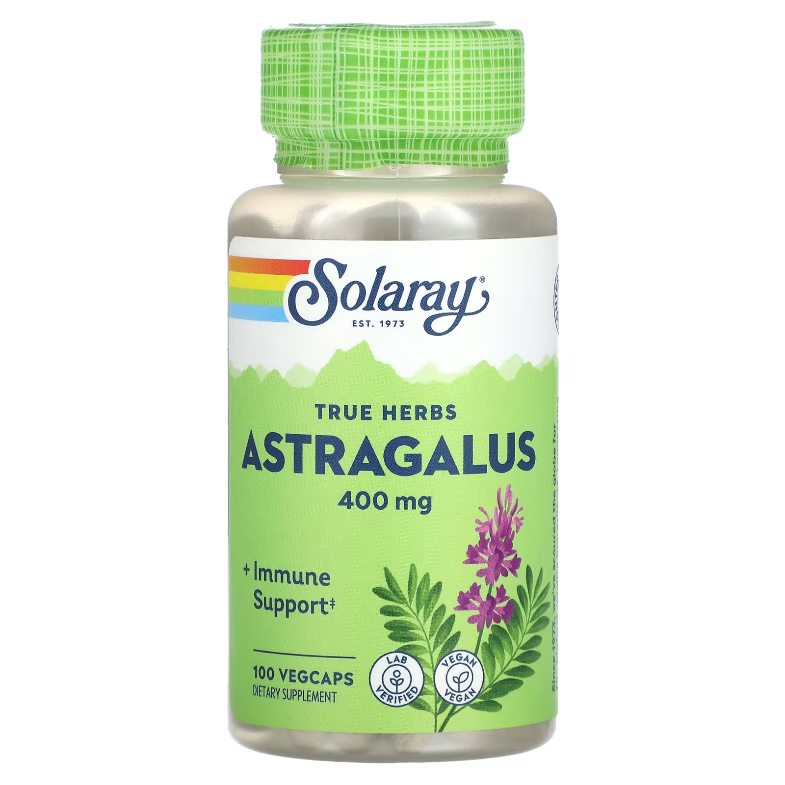 Solaray True Herbs Астрагал 400 мг 100 растительных капсул solaray ива белая 400 мг 100 растительных капсул