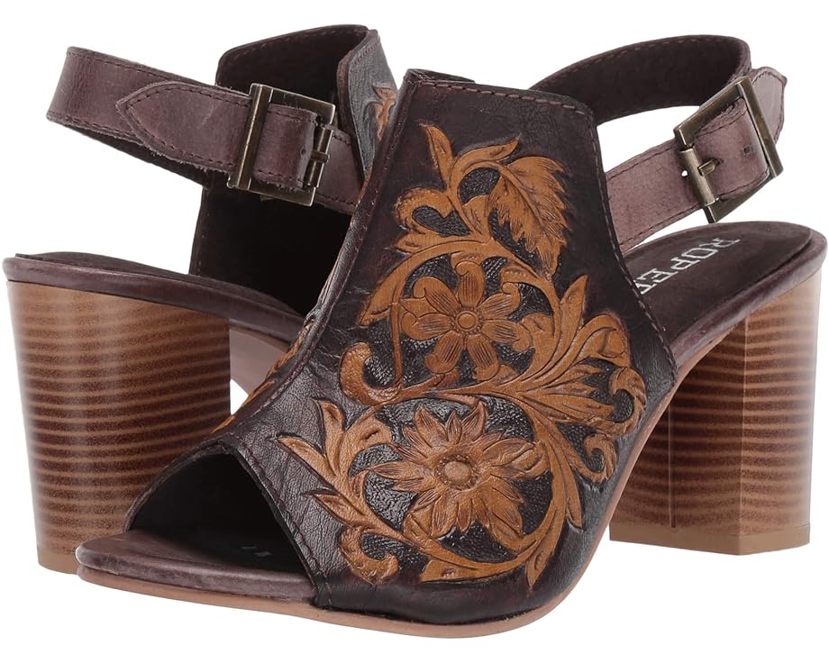 Туфли Roper Mika, цвет Brown Floral Tooled Leather