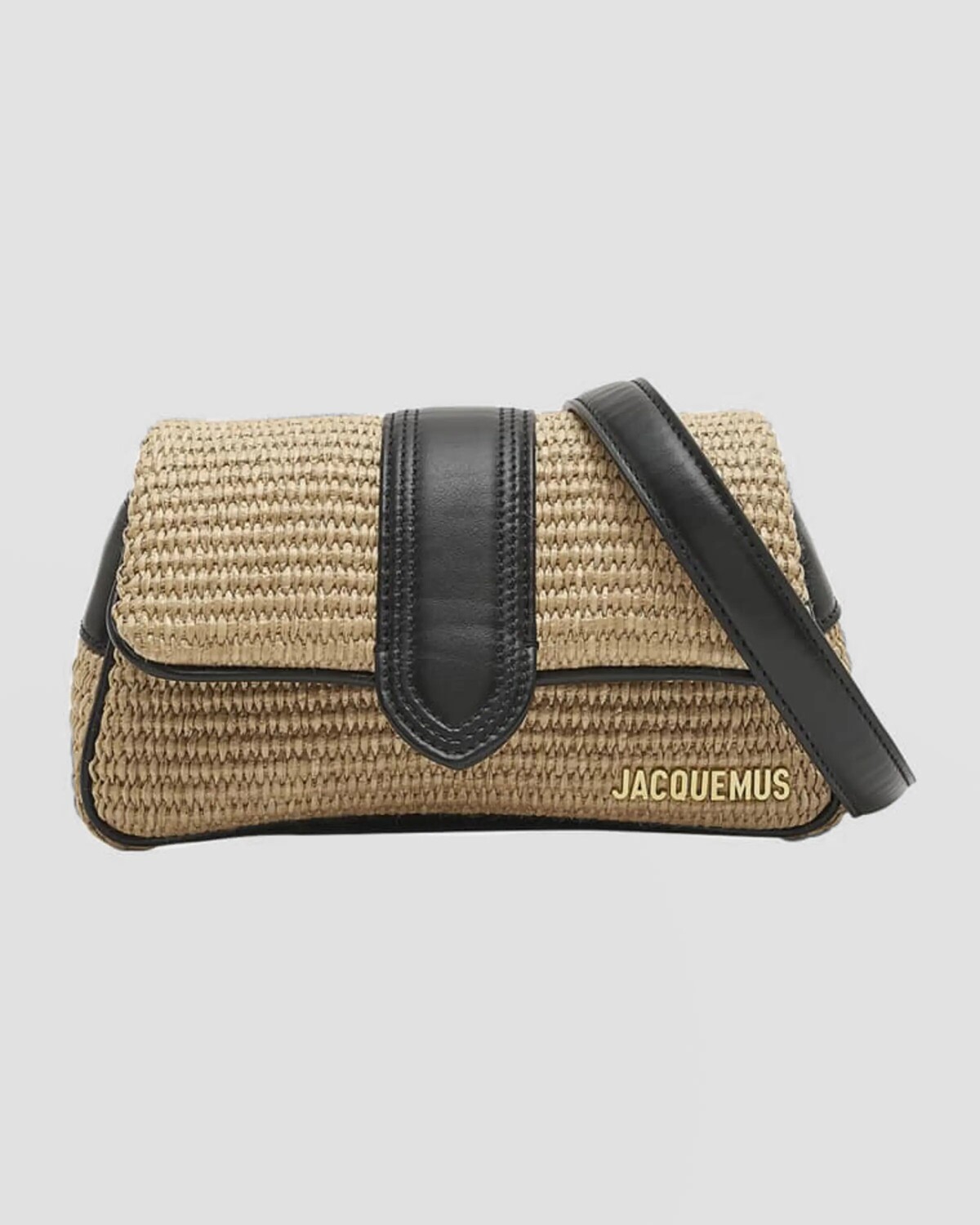 

Соломенная сумка на плечо Le Petit Bambimou Jacquemus, цвет Ivory Black