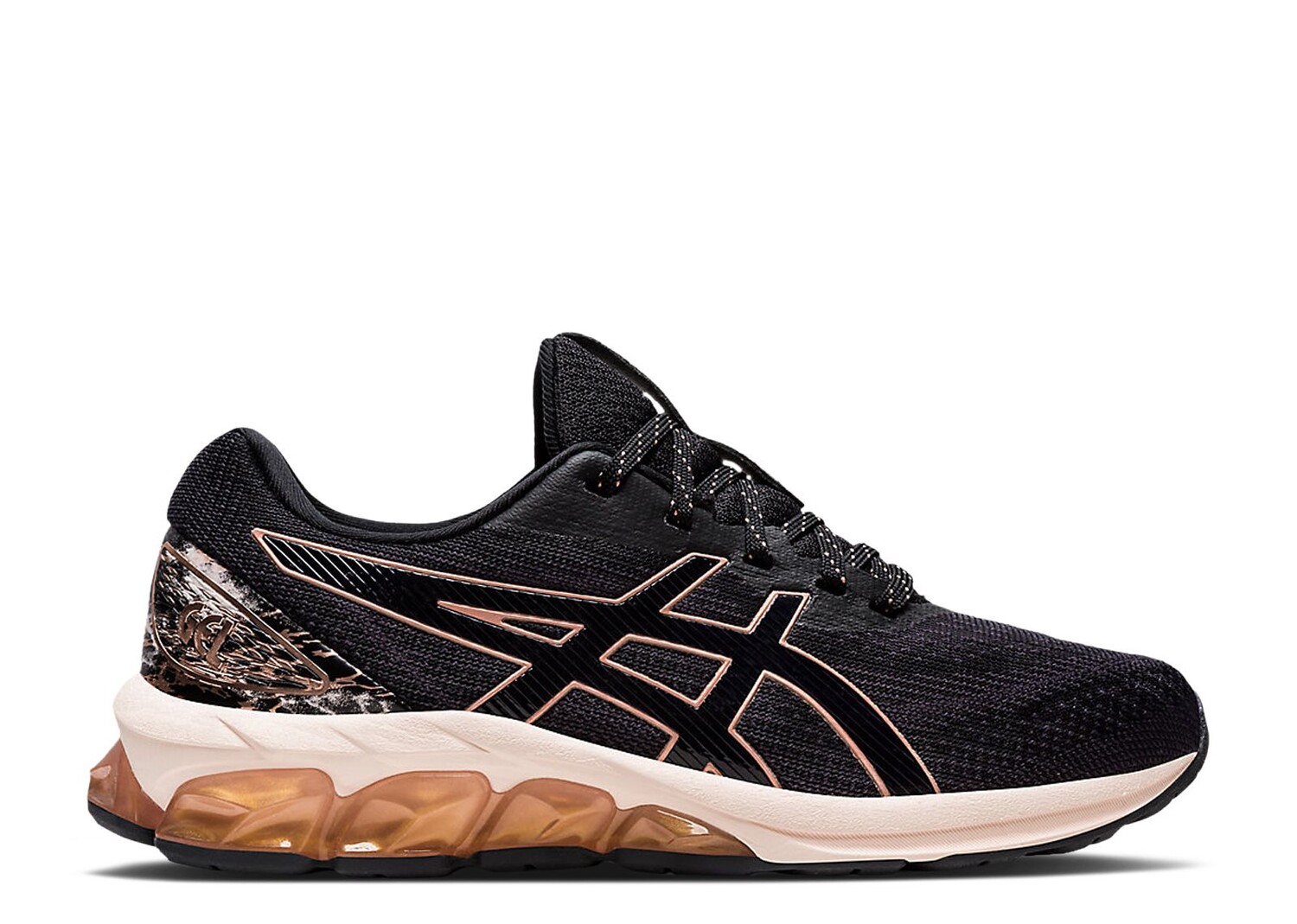 Кроссовки ASICS Wmns Gel Quantum 180 7 'Black Rose Gold', черный кроссовки wmns gel quantum 180 black rose gold asics черный