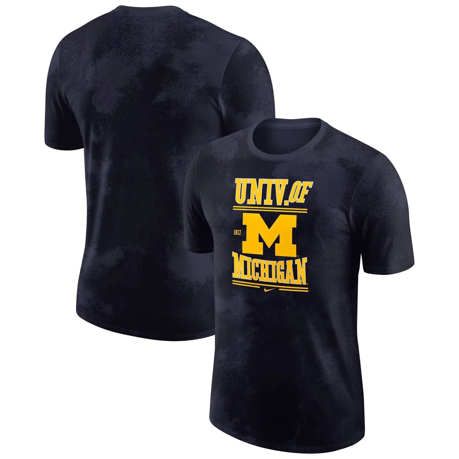 

Мужская темно-синяя футболка Nike Michigan Wolverines Team Stack, Синий