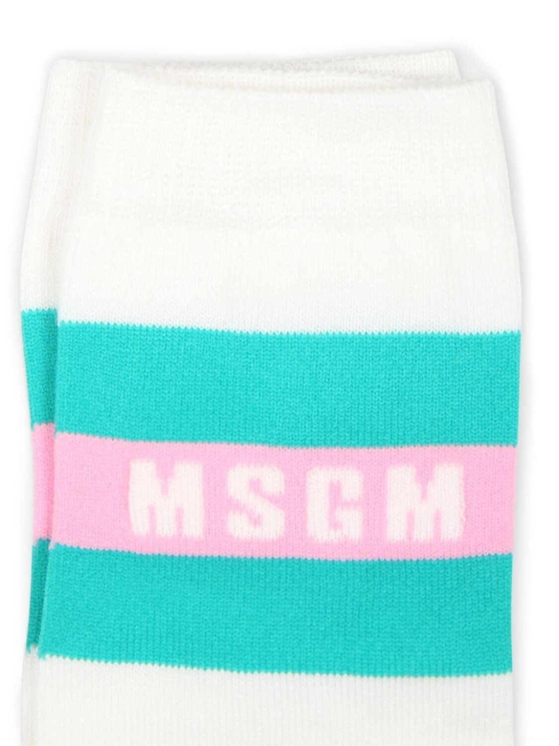 

Носки с логотипом и интарсией MSGM Kids, белый