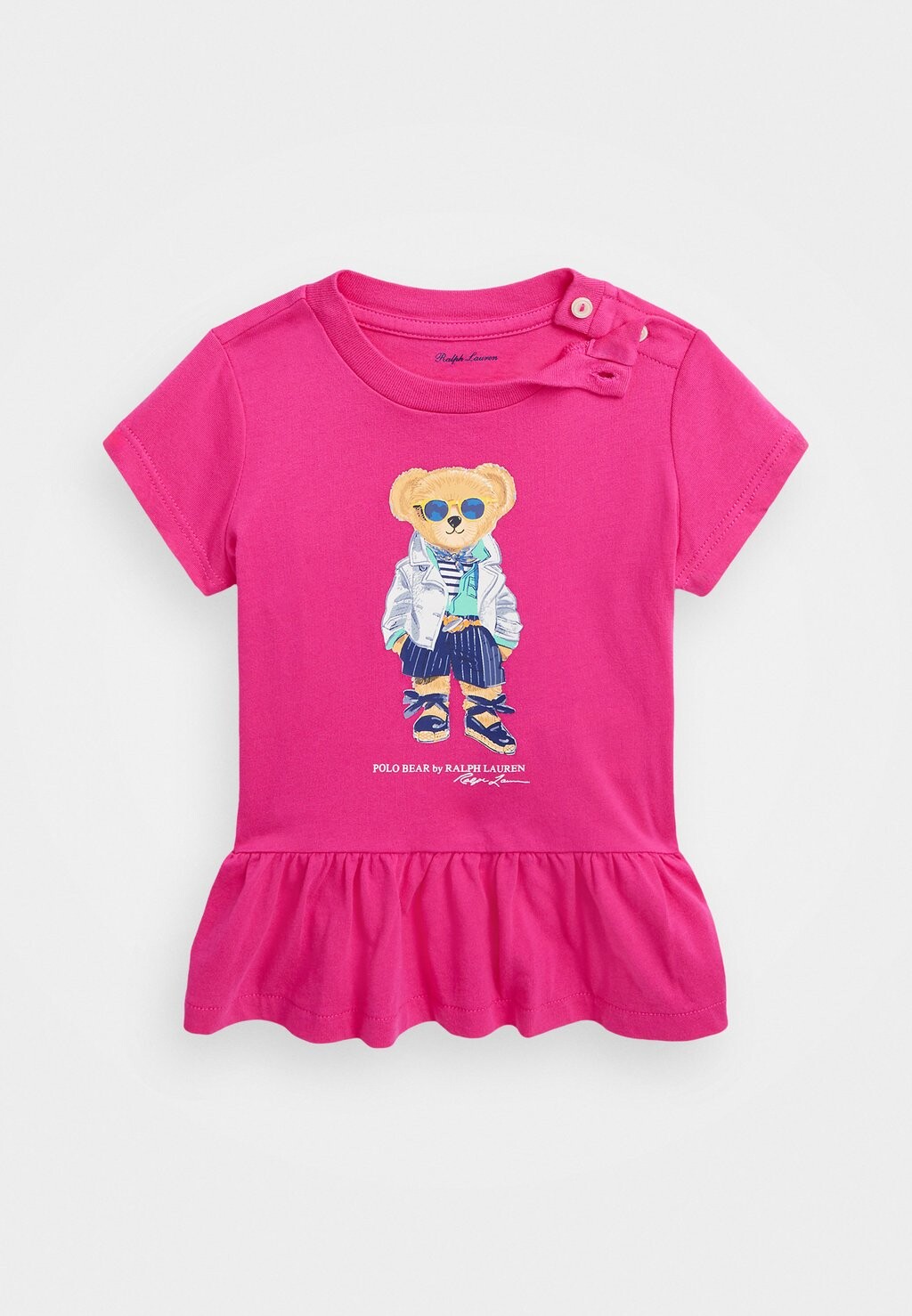 

Футболка с принтом BABY BEAR TEE Polo Ralph Lauren, цвет bright pink