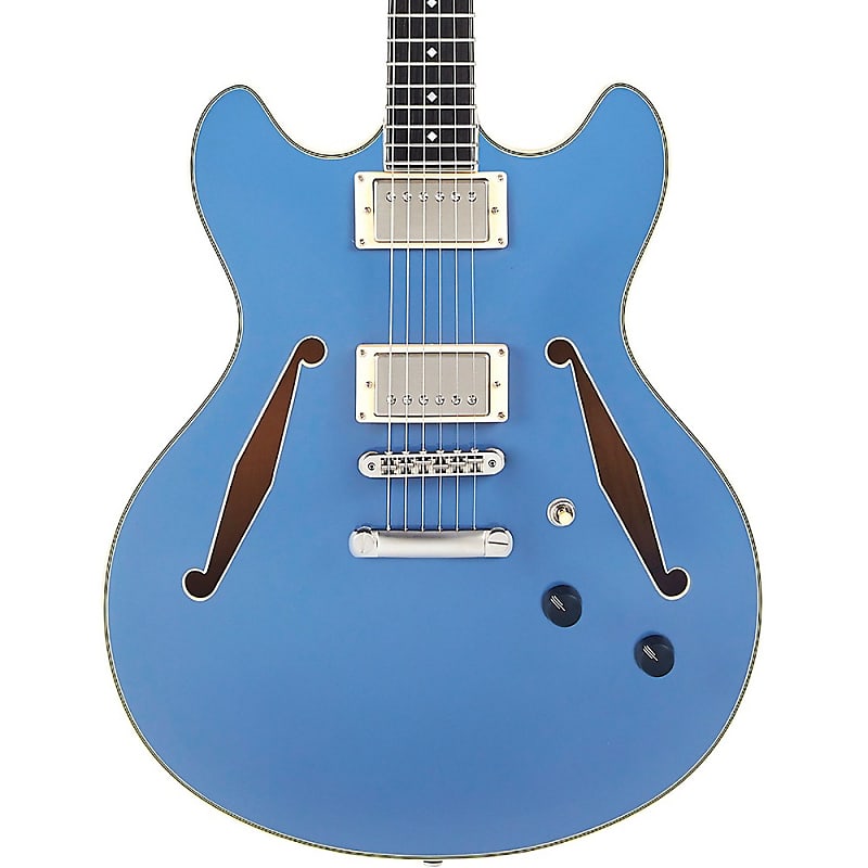 Электрогитара D'Angelico Excel DC Tour Semi-Hollow Electric Guitar With Supro Bolt Bucker Pickups and Stopbar Tailpiece Slate Blue
