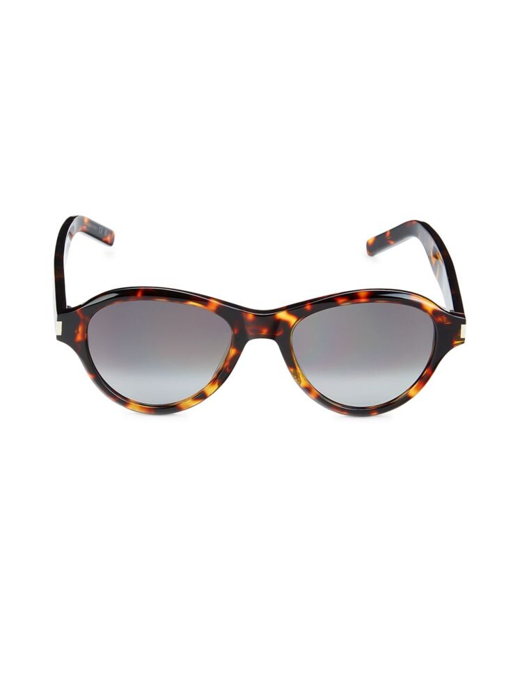 

Овальные солнцезащитные очки 51MM Saint Laurent, цвет Havana