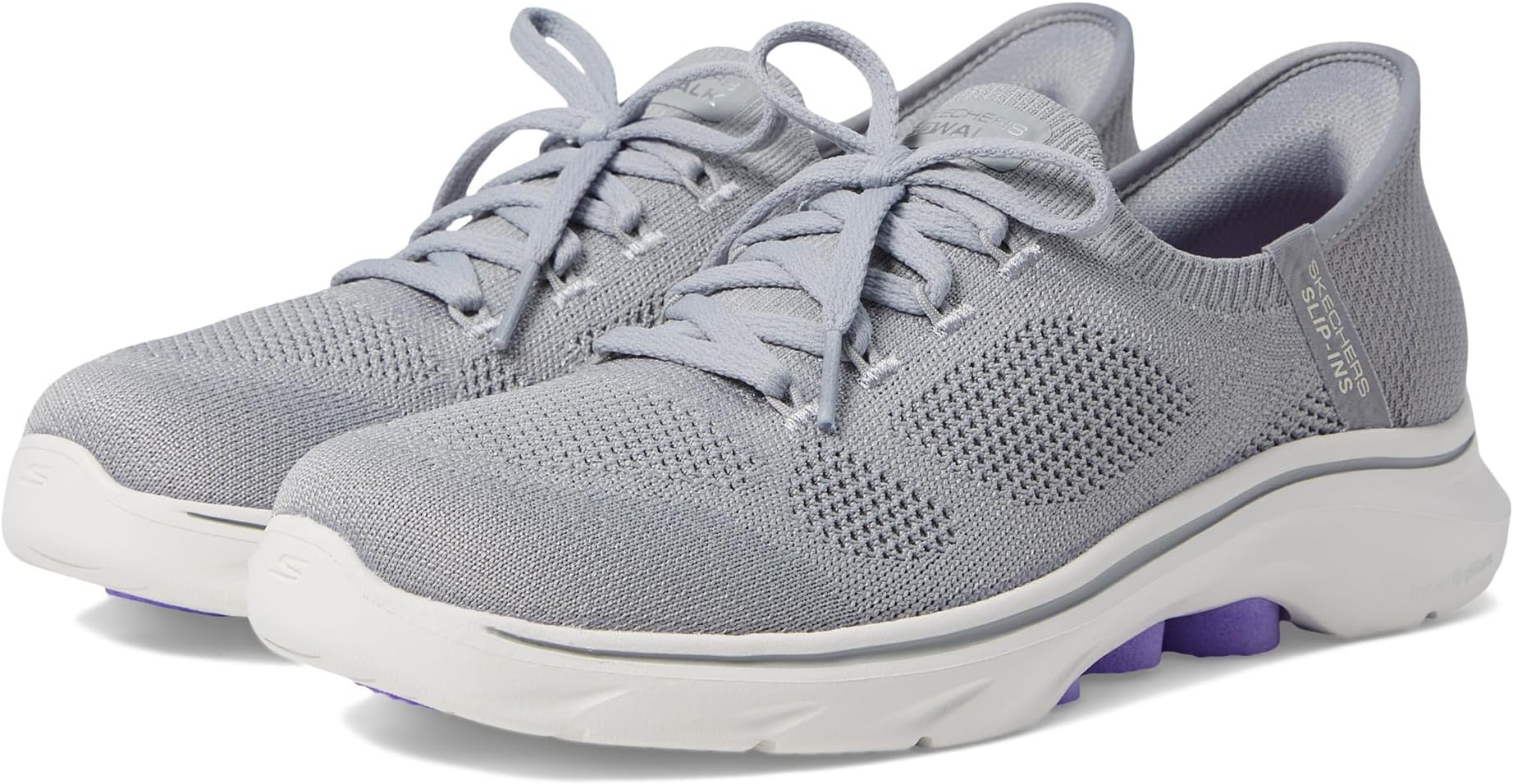 

Кроссовки SKECHERS Performance Go Walk 7 Via Hands Free Slip-Ins, цвет Grey/Lavender