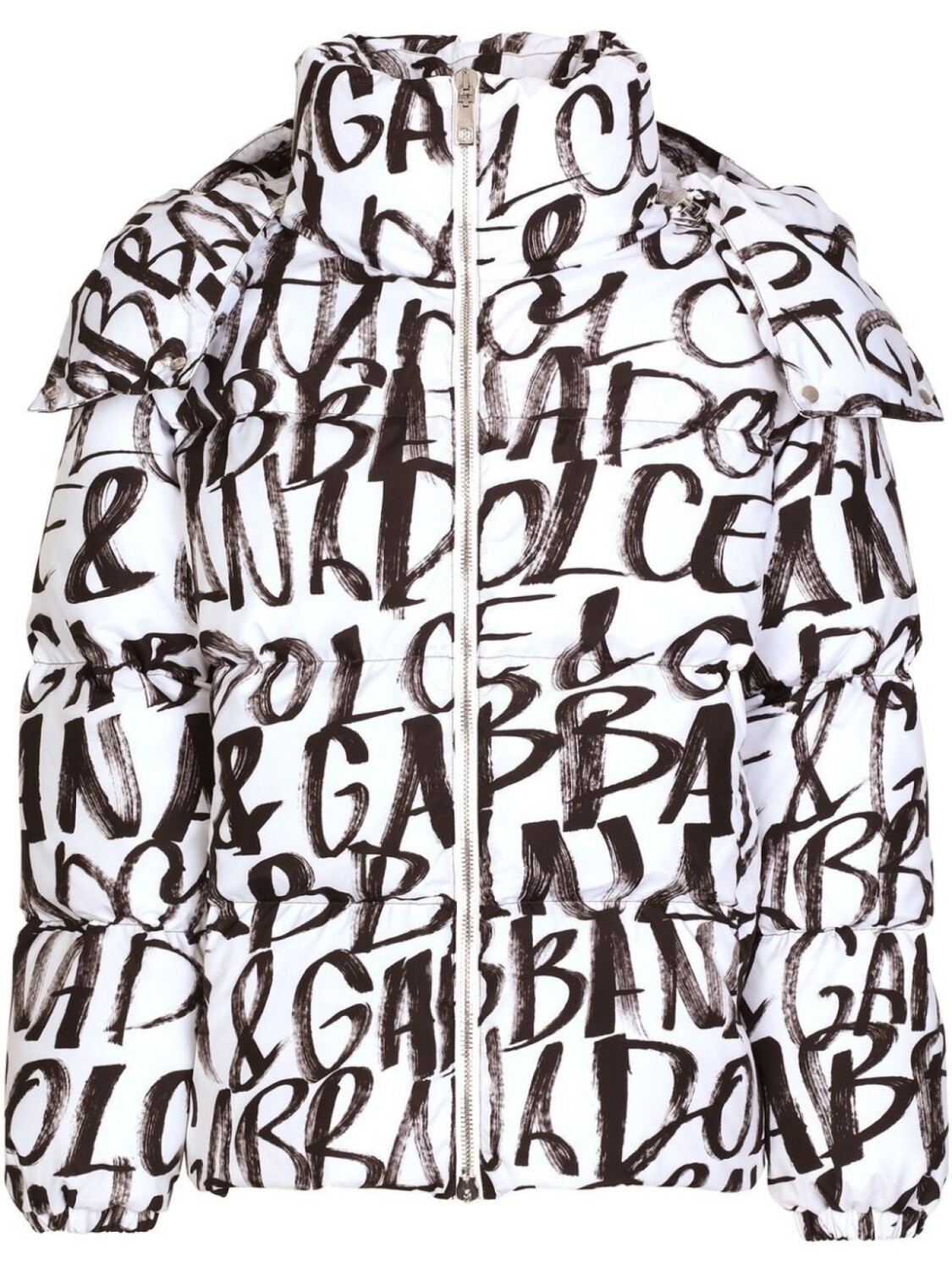 

Dolce & Gabbana пуховик Piumino с логотипом, белый